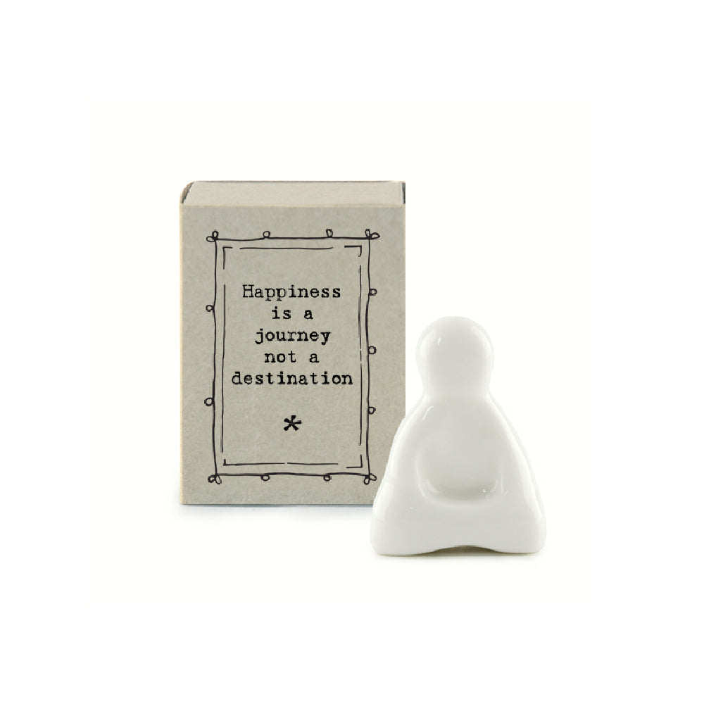 Happiness Is A Journey Not A Destination | Ceramic Budha | Cracker Filler | Mini Gift