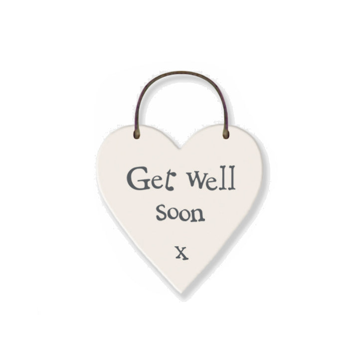 Get Well Soon - Mini Wooden Hanging Heart | Cracker Filler | Mini Gift