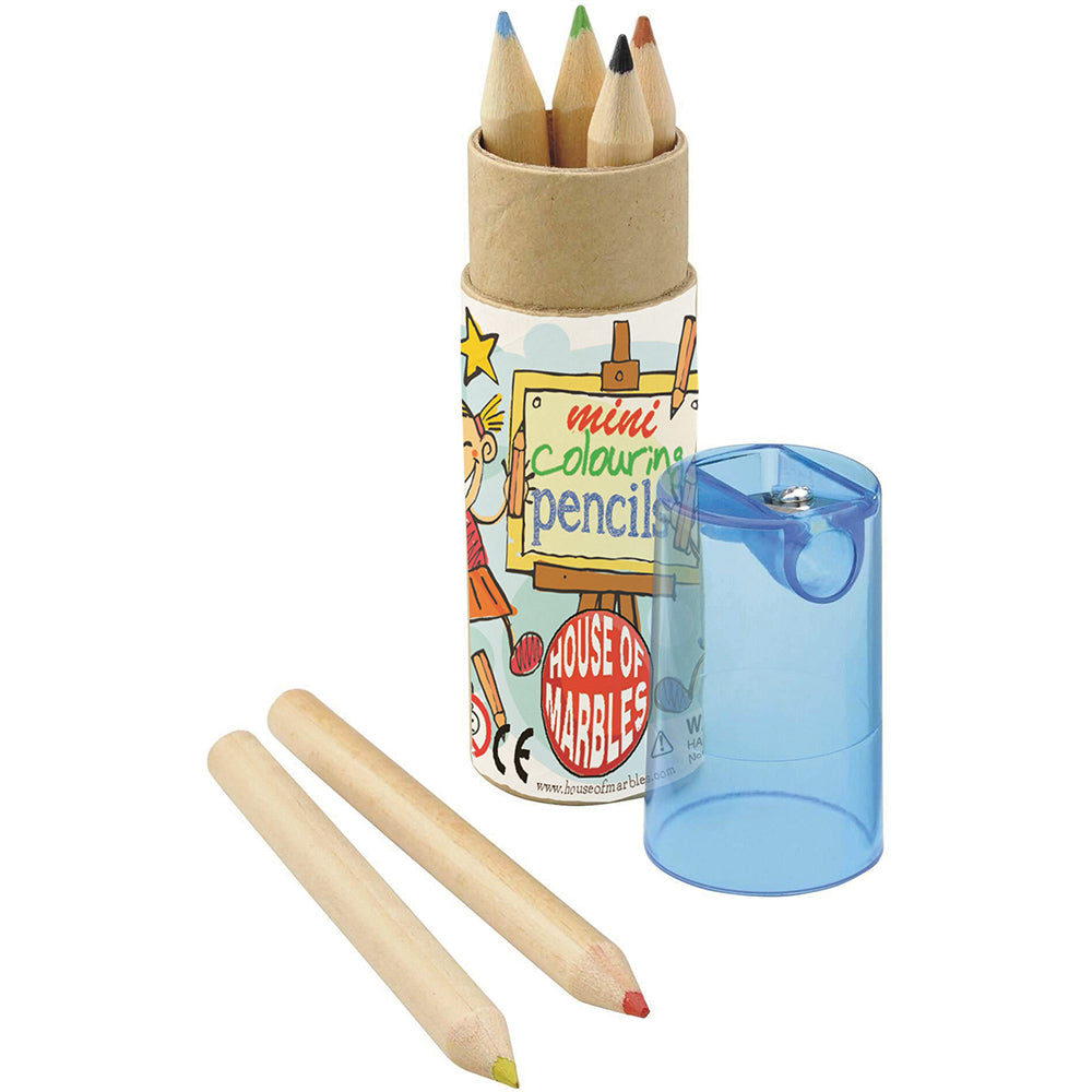 Coloured Pencil Crayons & Sharpener Tube | Cracker Filler | Mini Gift