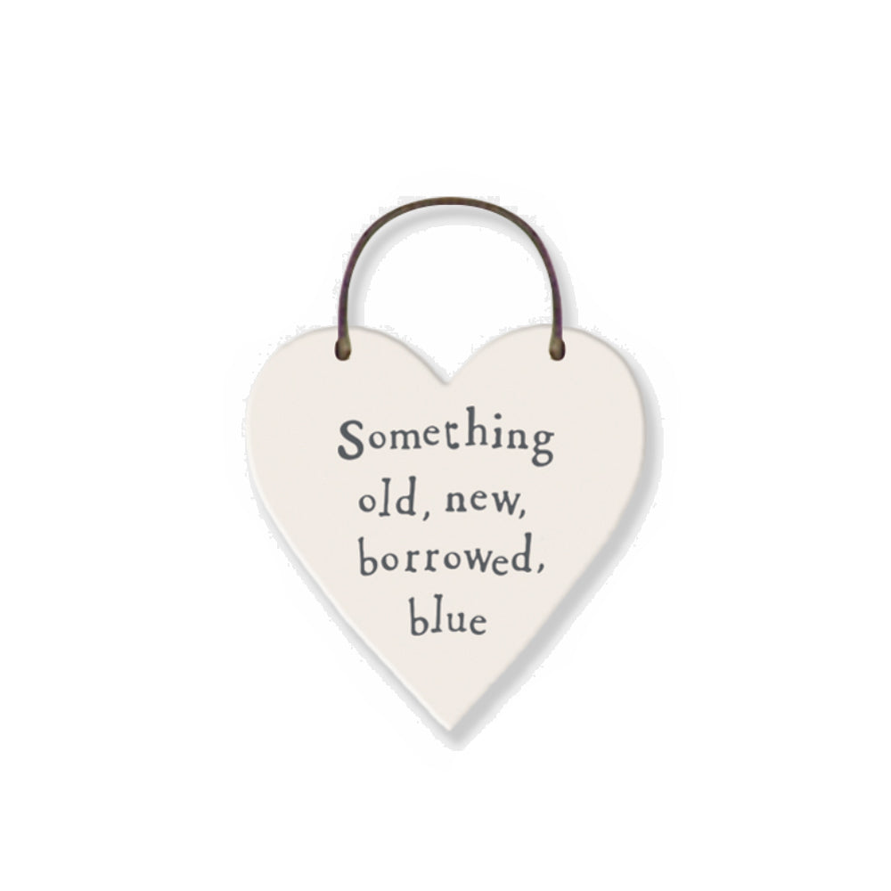Old, New, Borrowed, Blue - Mini Wooden Hanging Heart | Cracker Filler | Little Gift