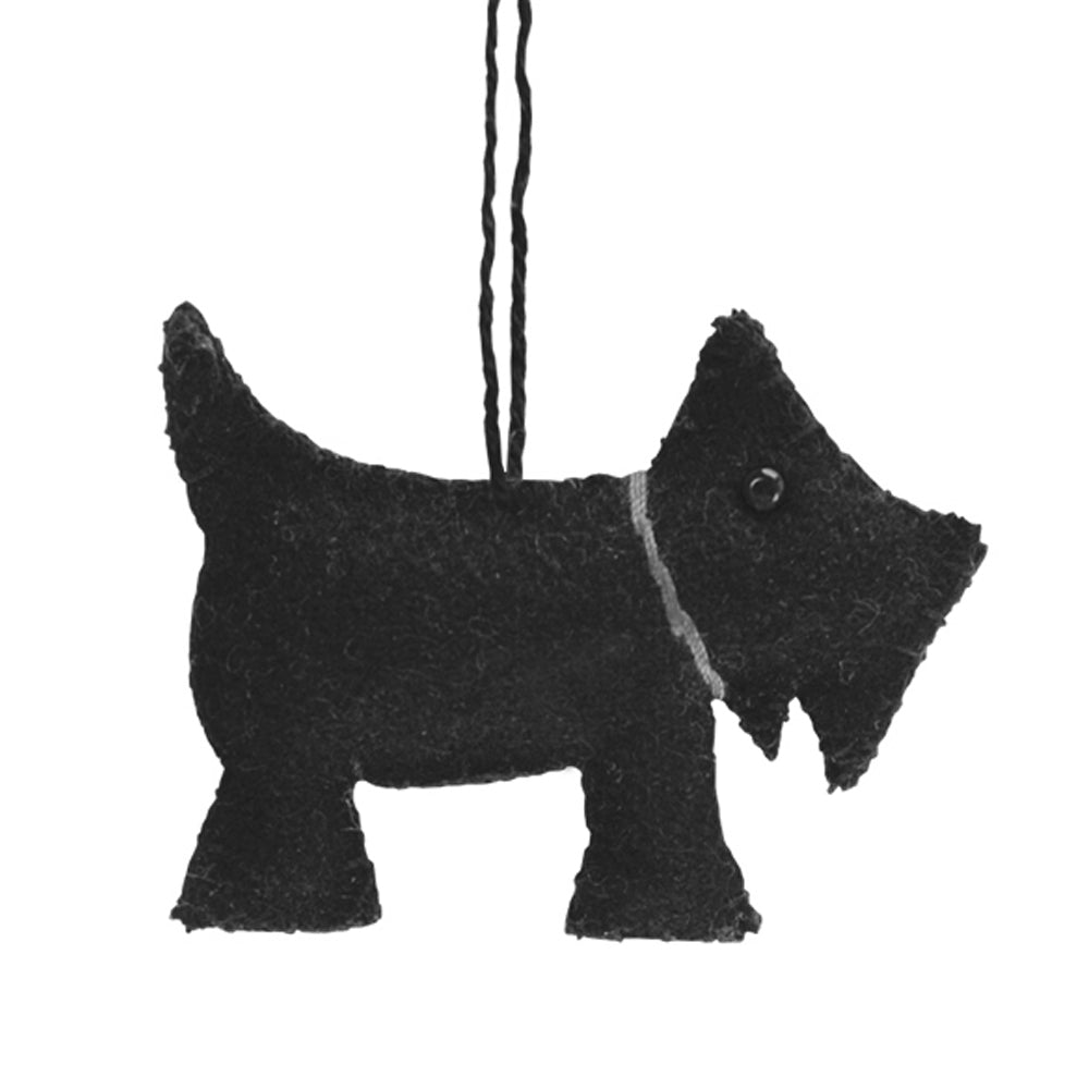 4cm Black Felt Scottie Dog | Cracker Filler | Mini Gift