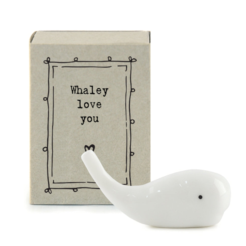 Whaley Love You | Ceramic Whale | Cracker Filler | Matchbox Little Gift