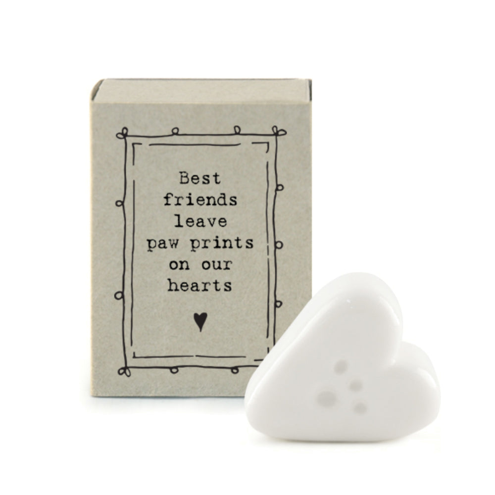 Best Friends Leave Paw Prints on Our Hearts | Ceramic Pawprint | Cracker Filler | Mini Gift