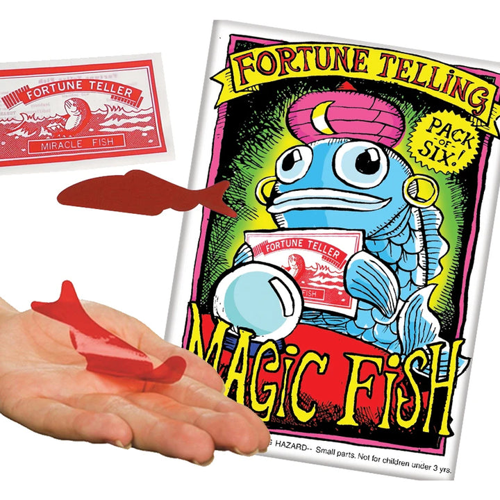 Fortune Teller Fish for Crackers (6 Pack) | Cracker Filler | Mini Gift