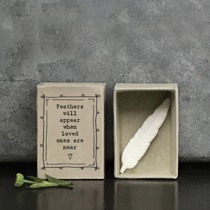 Feathers Will Appear When Loved Ones Are Near | Ceramic Feather | Cracker Filler | Mini Gift