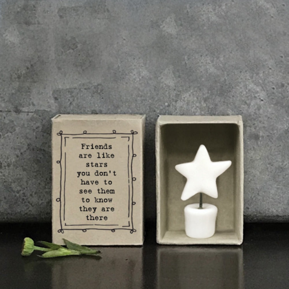 Friends Are Like Stars… | Ceramic Star in Pot | Cracker Filler | Mini Gift