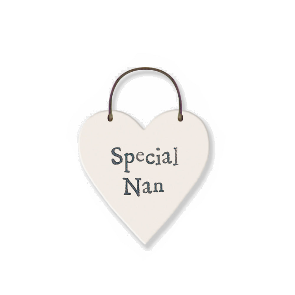 Special Nan - Mini Wooden Hanging Heart | Cracker Filler | Little Gift