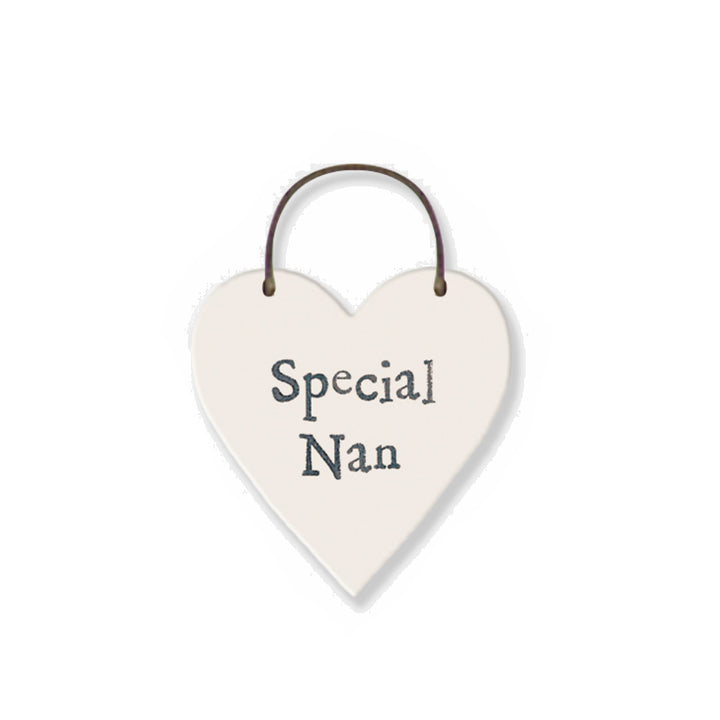 Special Nan - Mini Wooden Hanging Heart | Cracker Filler | Little Gift