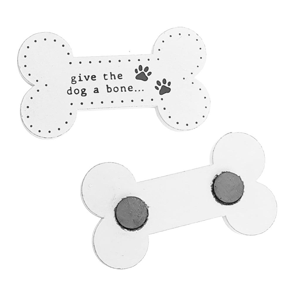 Wooden Bone Shaped Magnet Give The Dog a Bone | Cracker Filler | Mini Gift