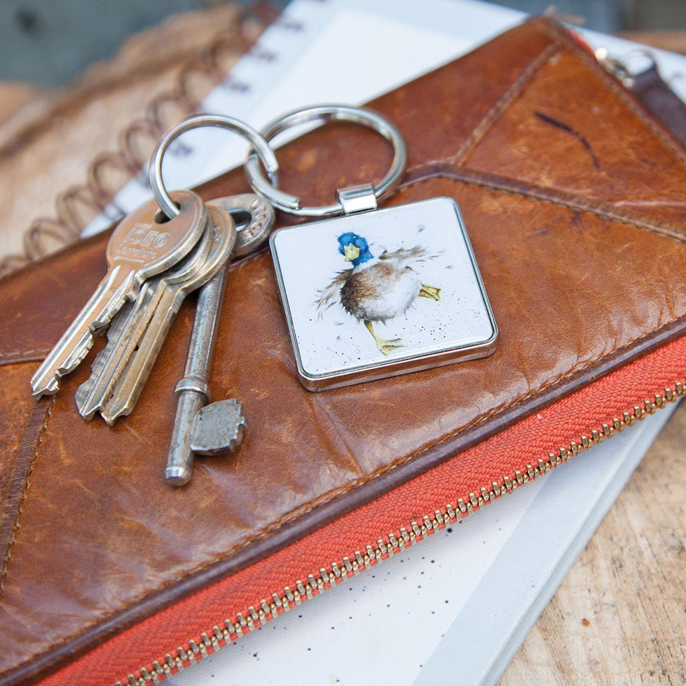 Wrendale Metal Keyring | Waddling Duck | Cracker Filler | Mini Gift