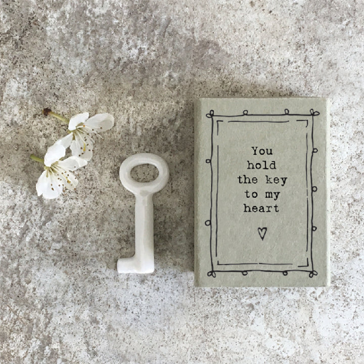 You Hold The Key To My Heart | Ceramic Key | Cracker Filler | Matchbox Little Gift