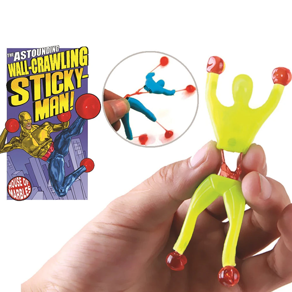 Wall Crawling Sticky Man Toy | Single | Cracker Filler | Little Gift